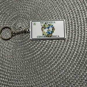 Nicaragua Keychain with Flag Design